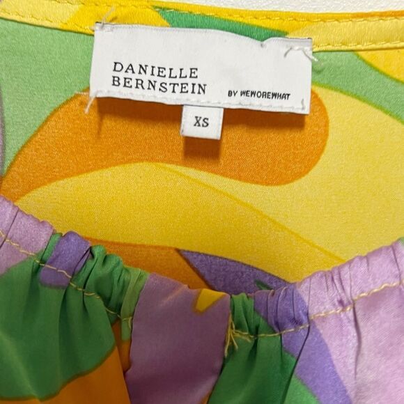 Danielle Bernstein WhoWoreWhat Ruched Bralette Retro Mini Dress-Size XS - Picture 4 of 4